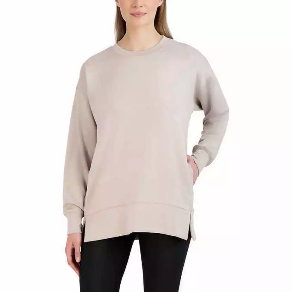 Sage Women's Scuba Cozy Top Drop Shoulder Side Pockets Tunic